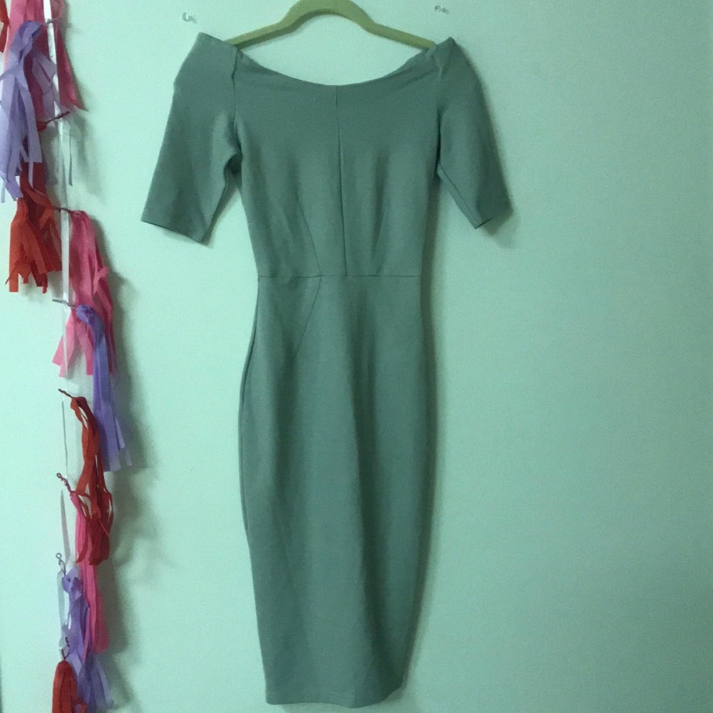 Blue bodycon dress